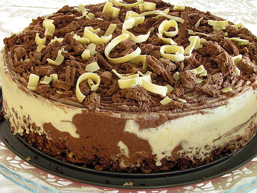 עוגת גבינה ושוקולד