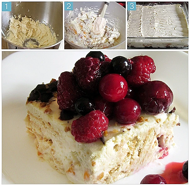 עוגת גבינה וביסקוויטים