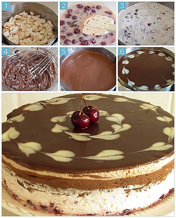 עוגת טריקולד עם דובדבנים