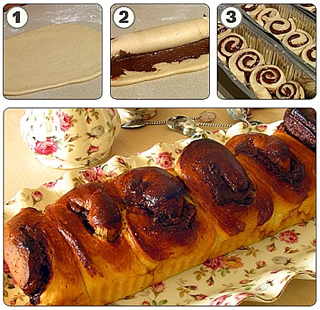 עוגת שמרים פרווה במילוי נוטלה