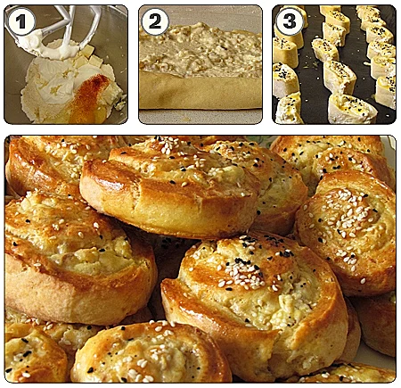 שבלולי גבינה מלוחים