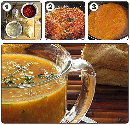 מרק עגבניות עם אורז