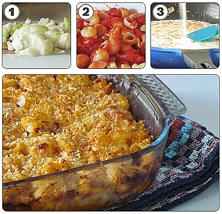 מאפה פסטה עם גבינות