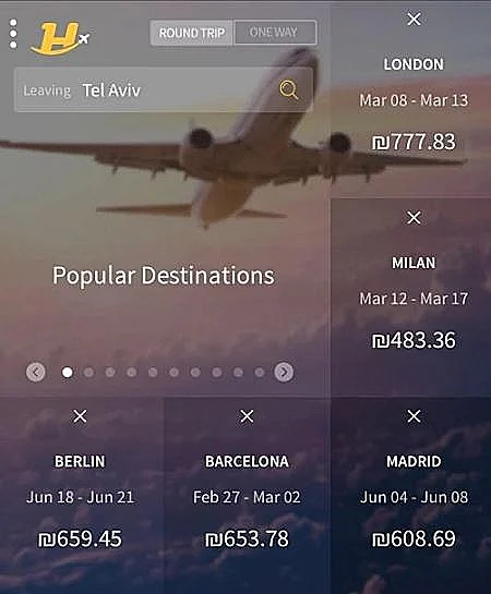 Hidden Flights, אפליקציה