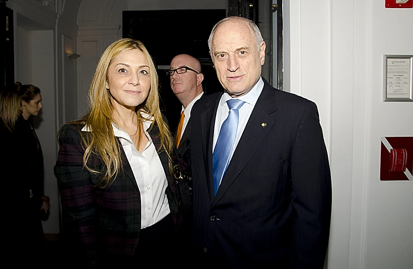 מיכל גרייבסקי עם מלקום הונליין מנכל ועידת הנשיאים