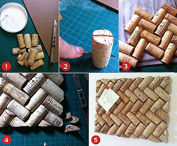 שלבים להכנת לוח שעם מפקקי יין מותאם אישית