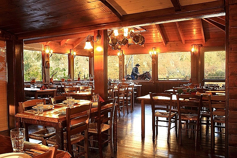 תמונה של חלל מסעדת הבוקרים מרום גולן