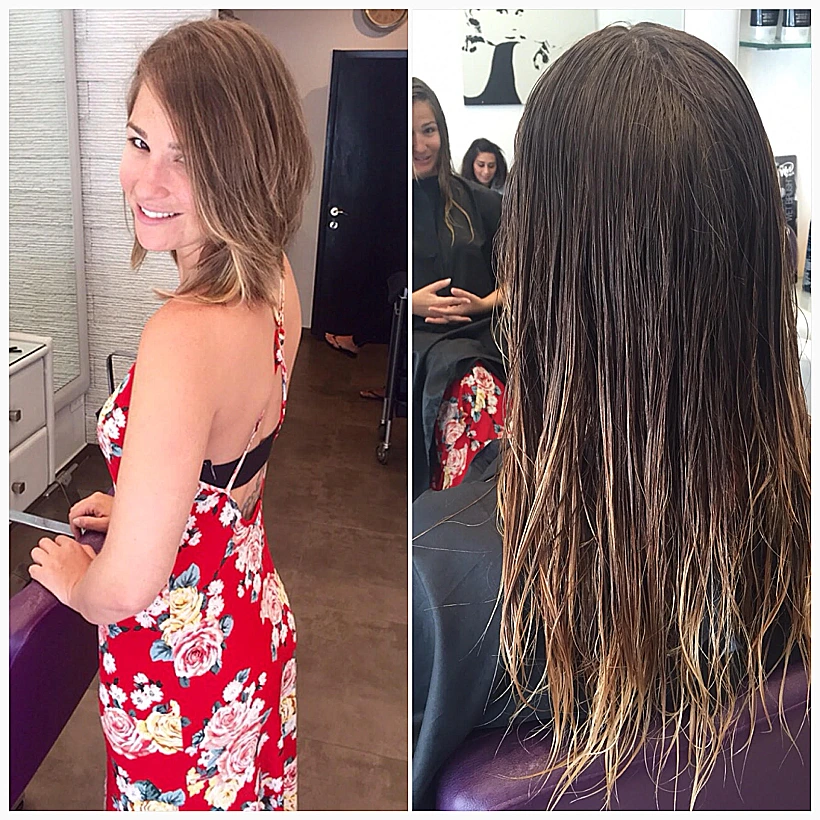 אישה מסתפרת