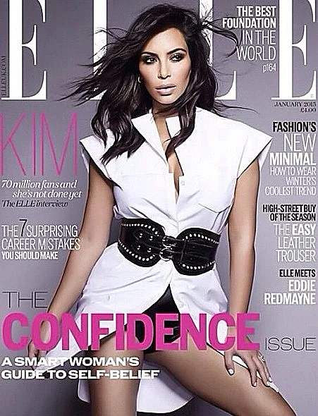 קים קרדשיאן על שער של ELLE