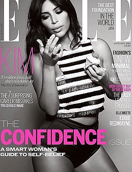 קים קרדשיאן על שער של ELLE