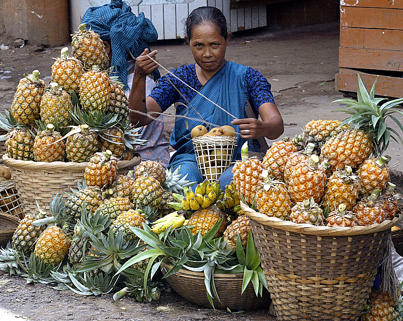 מוכרת אננס בהודו