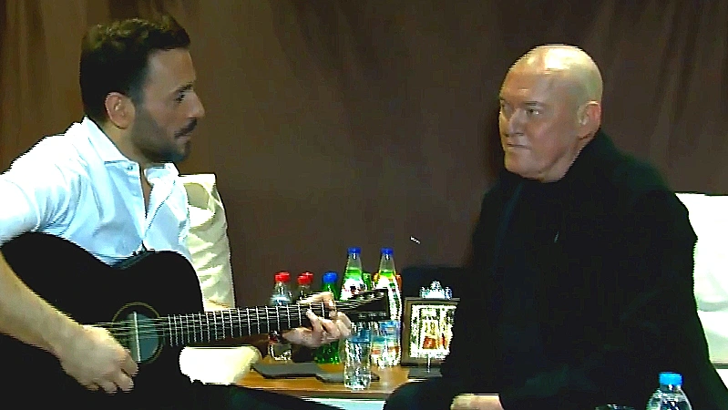 שלומי שבת וניקוס ורטיס בחזרות למופע משותף