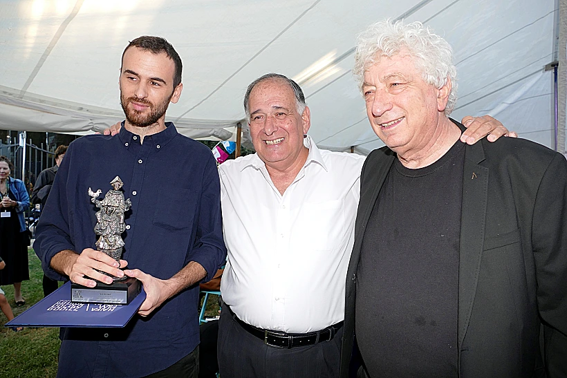 המפיק אבי לרנר, ראש העיר יונה יהב והבמאי דניאל מן