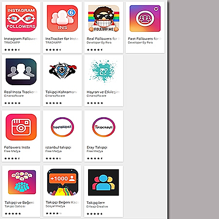 האפליקציות הזדוניות כפי שהוצגו בגוגל פליי