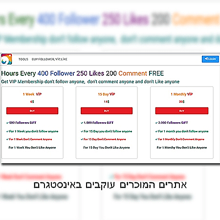 אתרים המוכרים עוקבים באינסטגרם