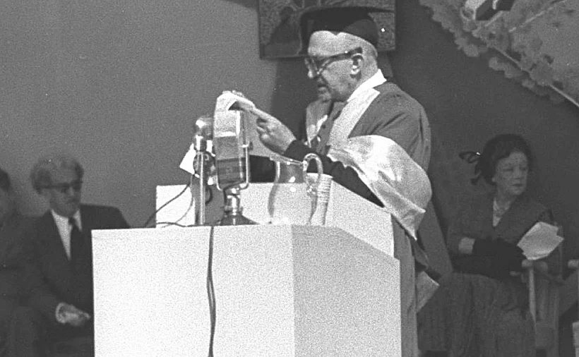 חיים וייצמן נואם