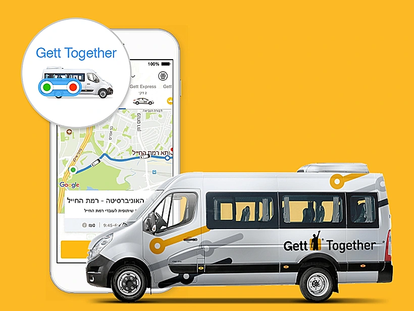 Gett together - שירות נסיעות שיתופית לפי מסלולים