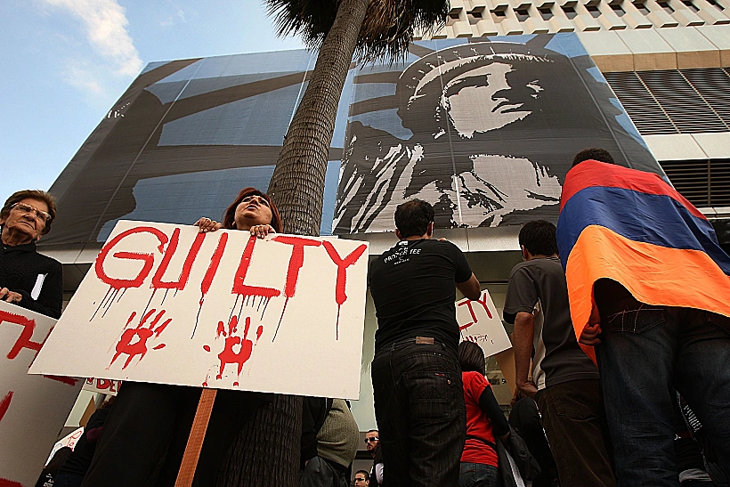 הפגנה לציון שואת העם הארמני