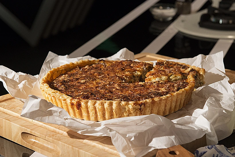 קיש פטריות ובצל