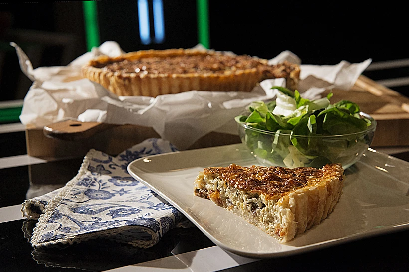 קיש פטריות ובצל