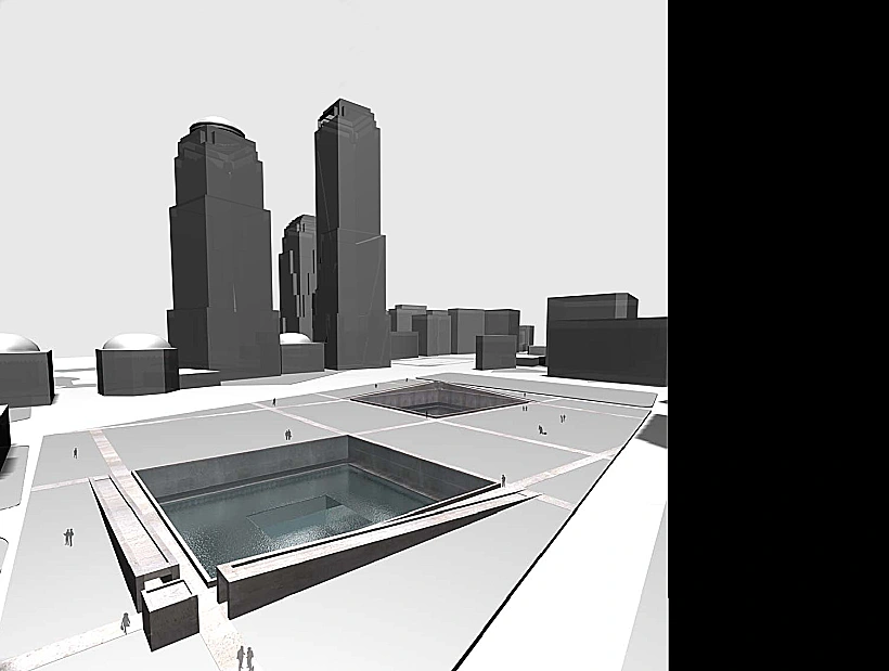 ההדמייה של האנדרטה לנפגעי 9/11