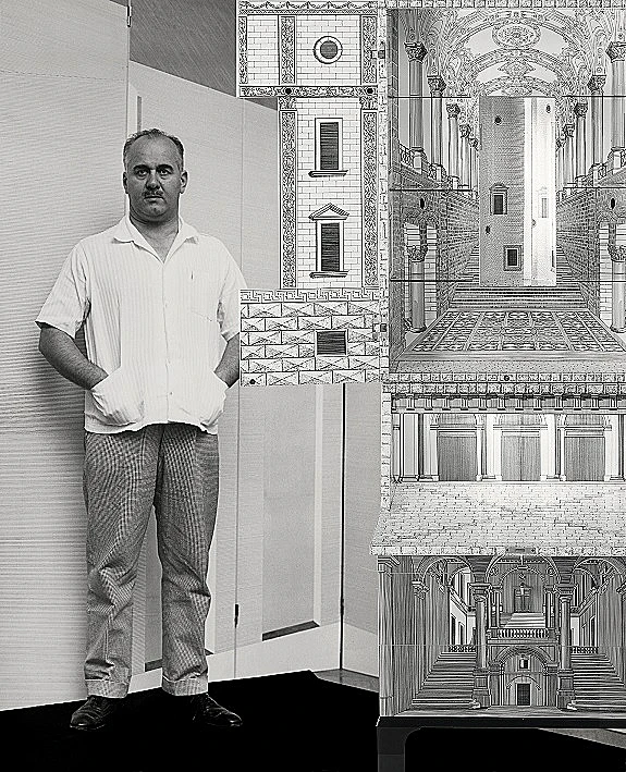 פיירו פורנסטי לצד הפריט האהוכ על בנו ברנבה