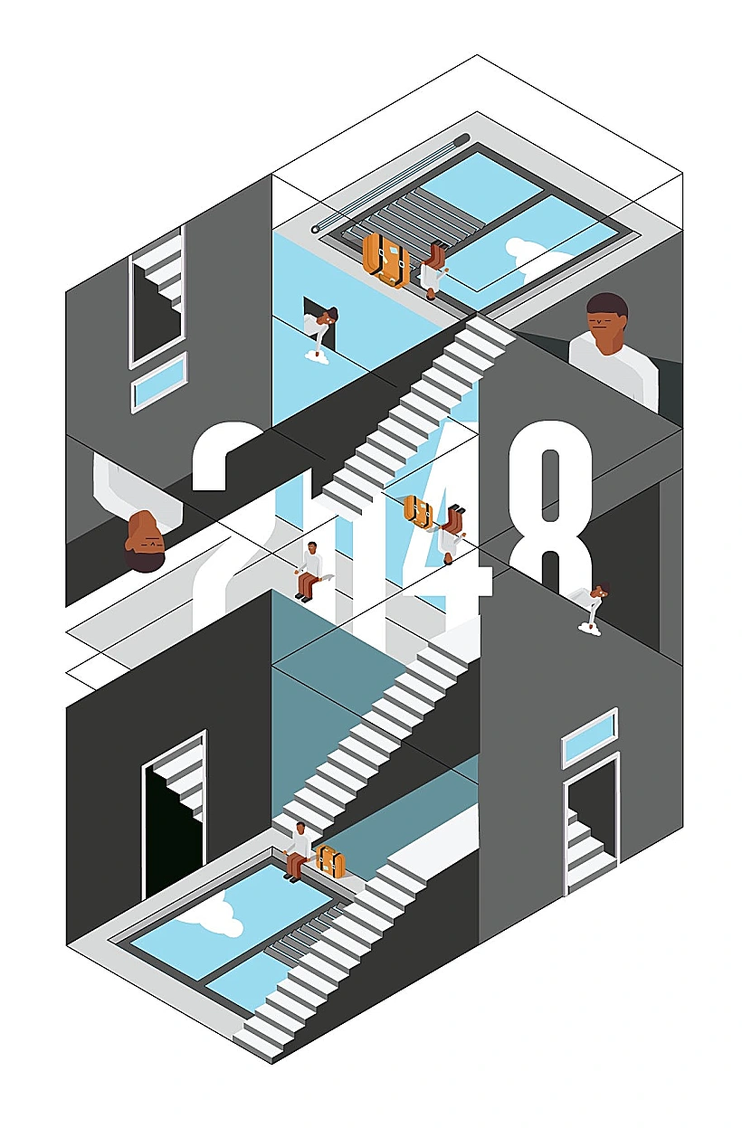 מתוך ההזמנה לתערוכה (עיצוב גרפי אבישר גולדמן)