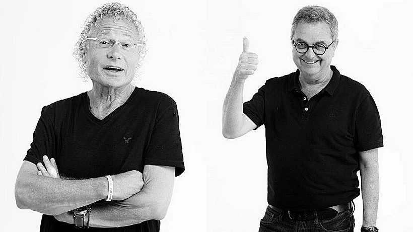 מימין: שלום דוידוביץ וחנן פרי