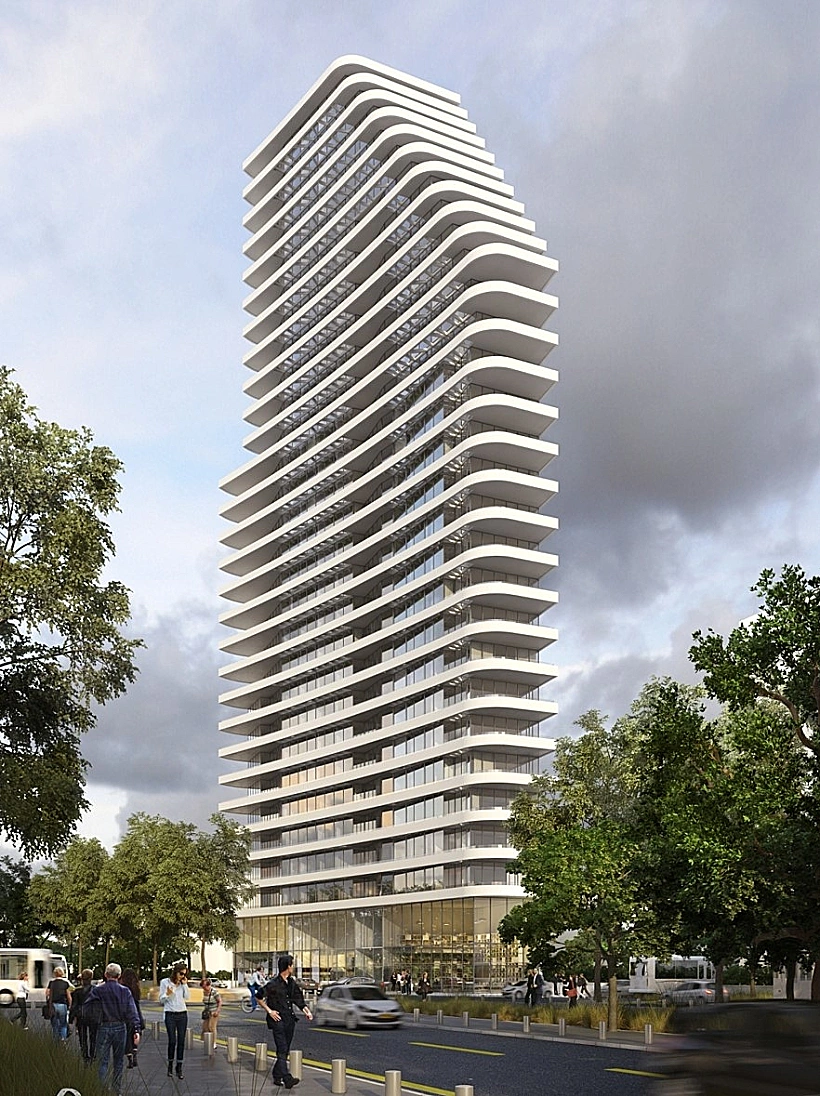 מגדל העצמאות בהשראת דגל מתנפנף, יזם אילן פיבקו