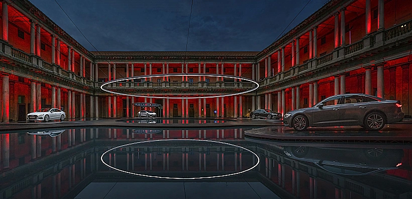 תצוגה דרמטית של ב.מ.וו.