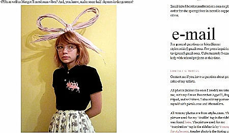 סקרינשוט מתוך הבלוג של גורו האופנה בת בה-13 THE STYLE ROOKIE