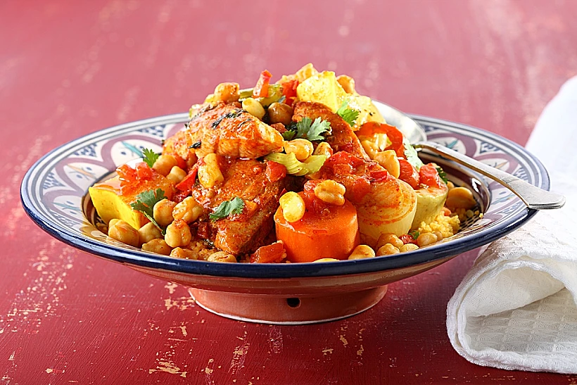 קוסקוס עם ירקות מבושלים