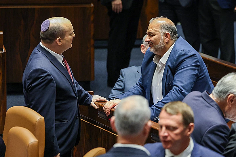 נפתלי בנט ומנסור עבאס