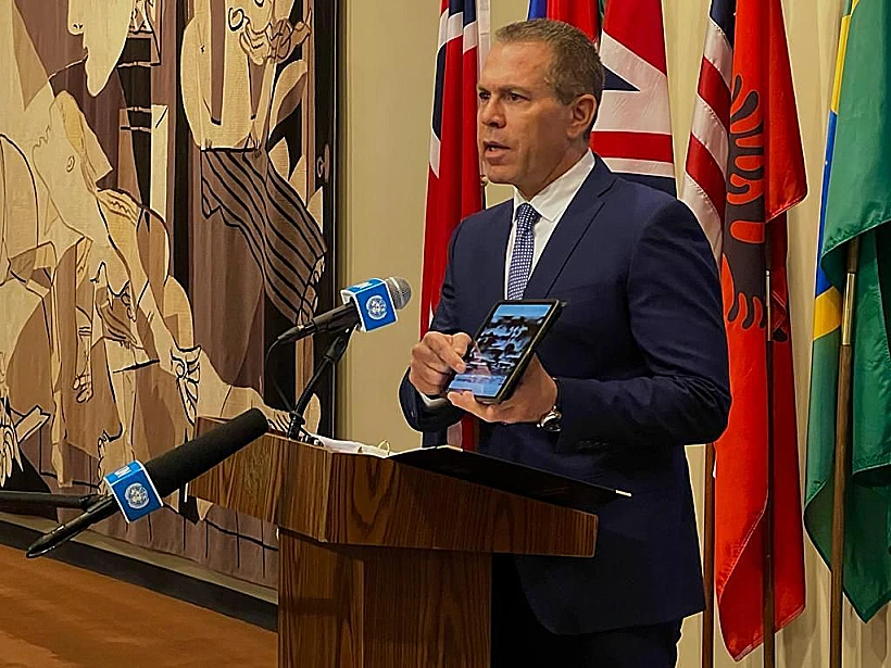 השגריר לאו"ם גלעד ארדן בהצהרתו