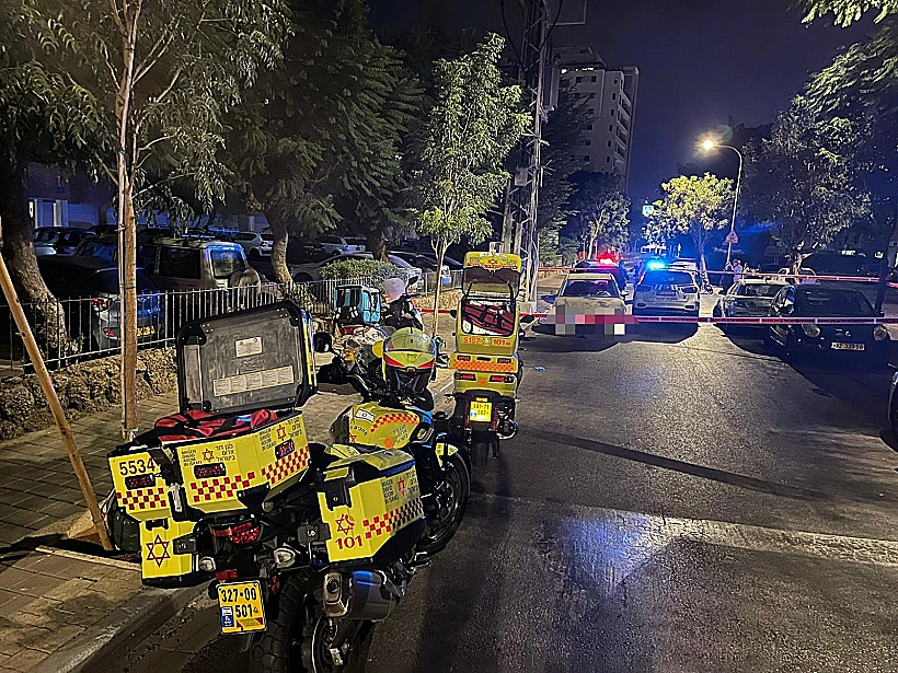 זירת התאונה בתל אביב