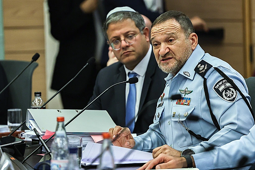 המפכ''ל שבתאי ואיתמר בן גביר בוועדה שדנה בחוק פקודת המשטרה