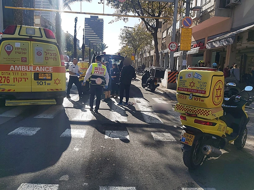 אמבולנס בדרך קיבוץ גלויות בתל אביב, דרום ת"א