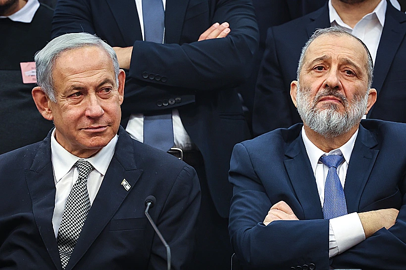 אריה דרעי וראש הממשלה בנימין נתניהו