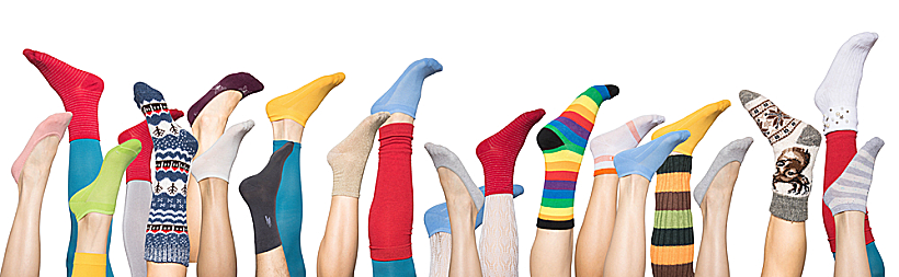 Colorful,socks,on,white,background