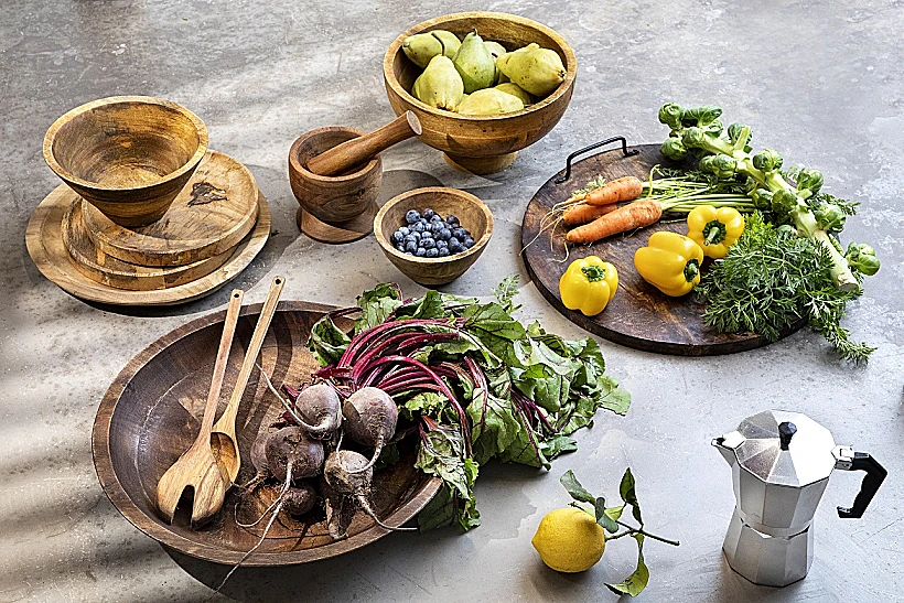 כלי הגשה מעץ מנגו