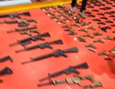 כלי הנשק שאותרו בחיפוש