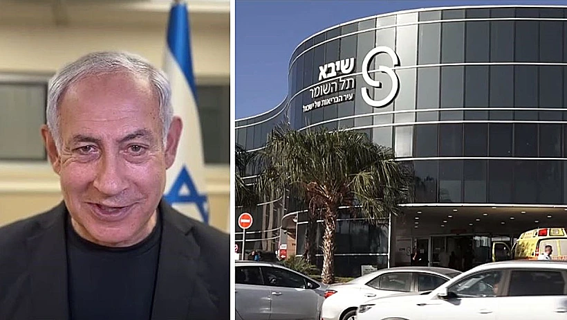 רה"מ נתניהו בבית החולים שיבא-תל השומר