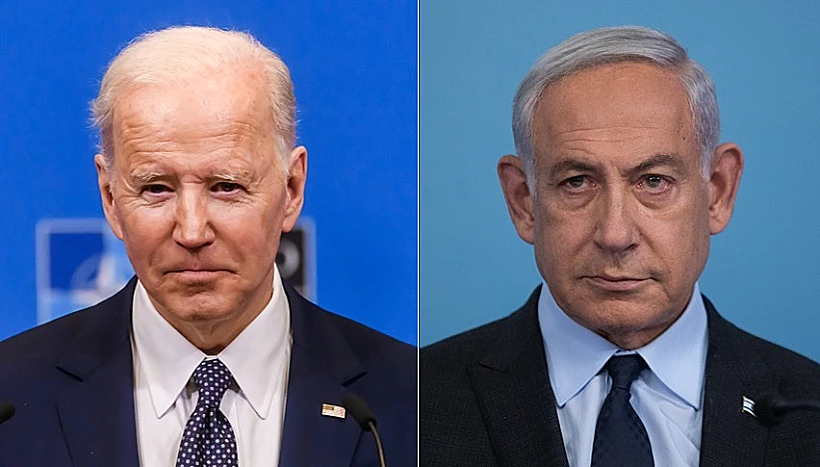 נשיא ארצות הברית ג'ו ביידן וראש הממשלה בנימין נתניהו