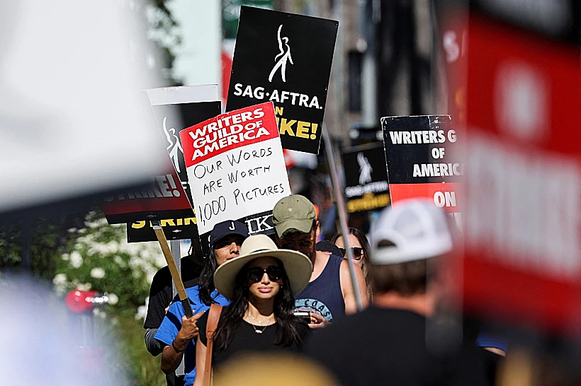 הפגנה, שביתה, מחאה, הוליווד, שחקנים