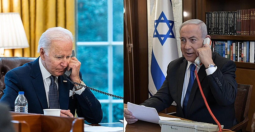 בנימין נתניהו, ג'ו ביידן, שיחת טלפון