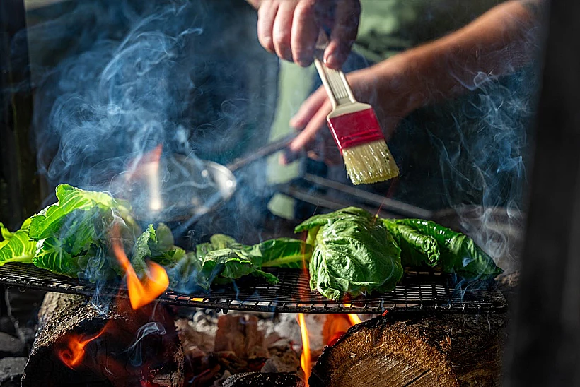 פליים בישול באש