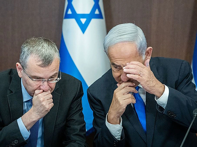 בנימין נתניהו ויריב לוין