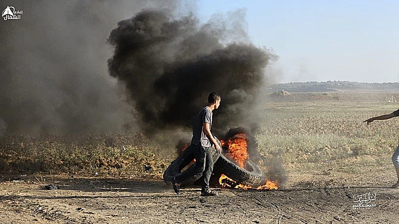מהומות על הגדר ברצועת עזה