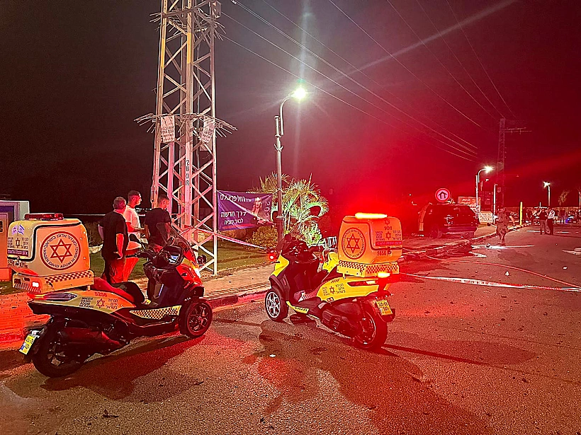 זירת הפיצוץ בכביש 40