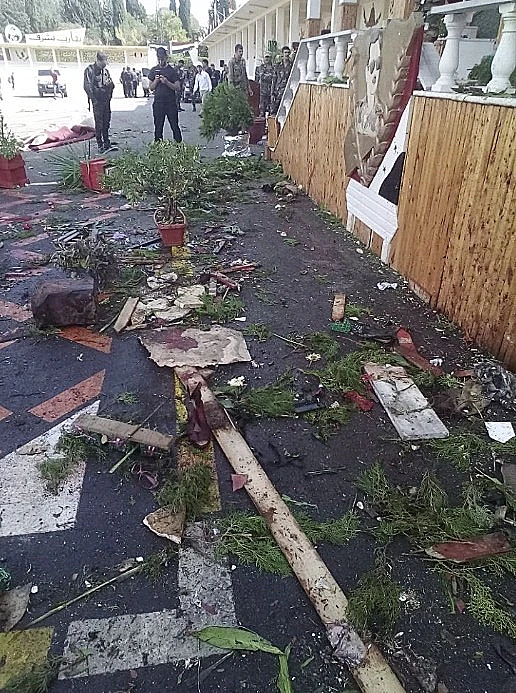 זירת תקיפת המל"טים בחומס, סוריה